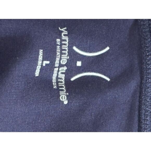 Yummie Tummie blue cotton wow leggings shape wear tummy taming L - Picture 6 of 7